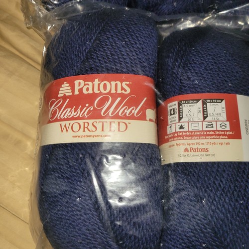 Patons classic wool yarn - patons, yarn-navy
